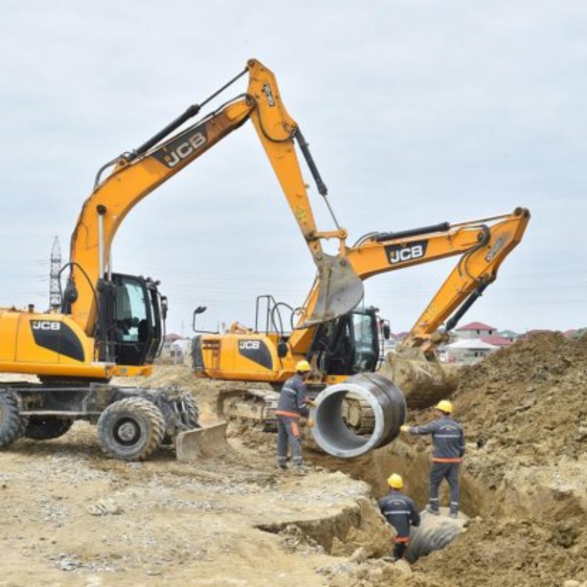 Construction of collector for water level regulation in Mahammadi district.